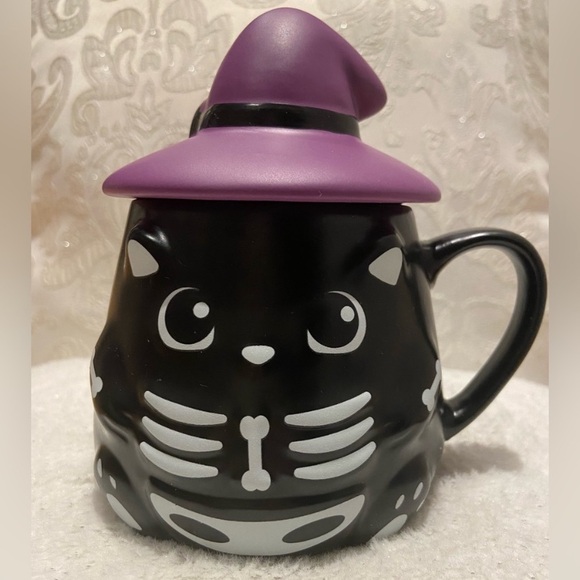 🐈‍⬛ Glow in the dark black cat witch mug Charmed aroma empty - Picture 4 of 8